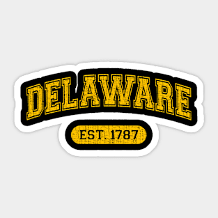 Delaware 1787 Distressed Sticker